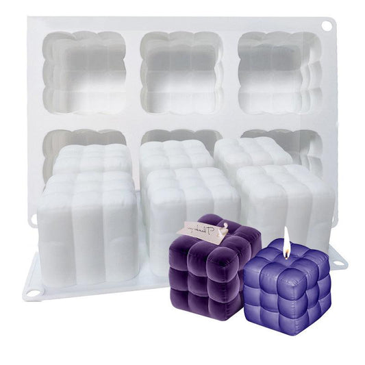 Rubik's Cube Bubble Silicone Candle Mould Candles Moulds