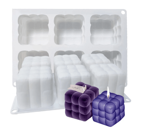 Rubik's Cube Bubble Silicone Candle Mould Candles Moulds