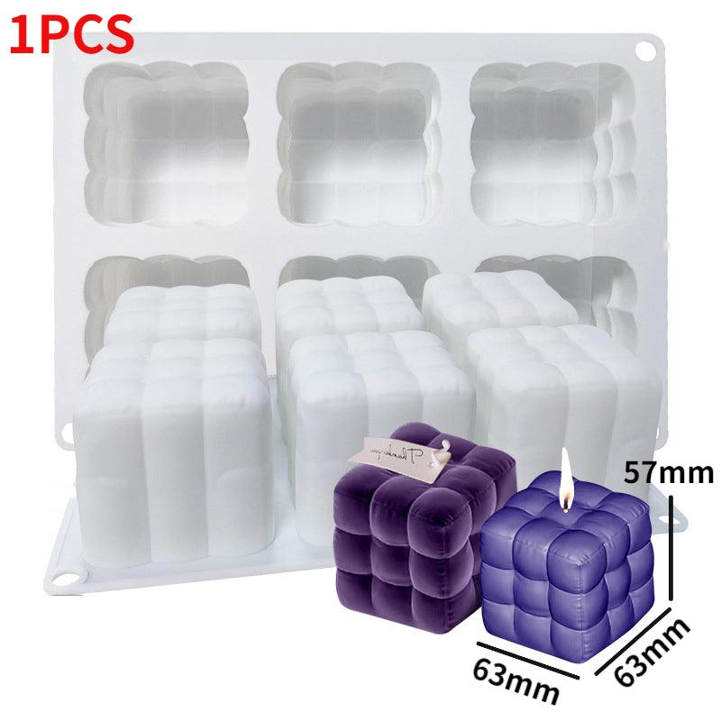 Rubik's Cube Bubble Silicone Candle Mould Candles Moulds