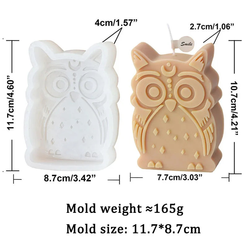 Cartoon Owl Silicone Candle Mould