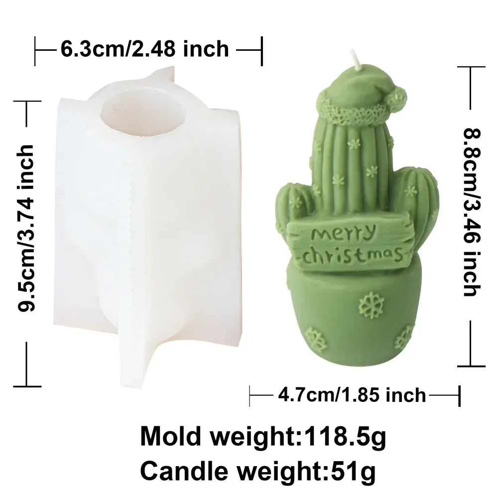 Christmas Cactus Silicone Candle Moulds