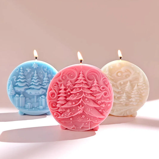 Pine Woodland Aromatherapy Candle Mould for Relaxing Crafts