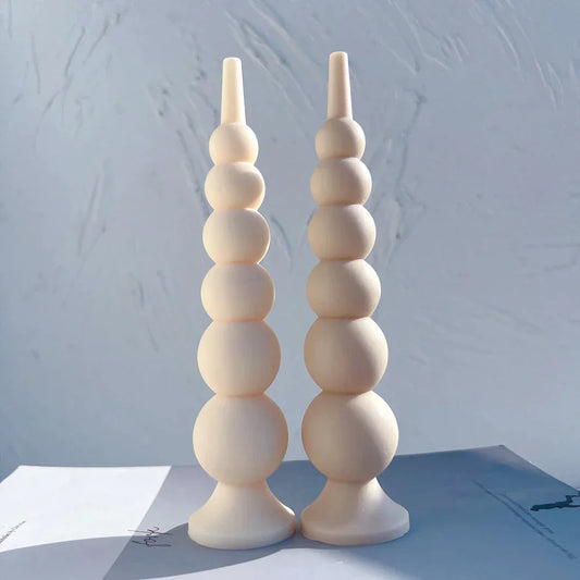 Geometric Balls Pillar Candle Moulds