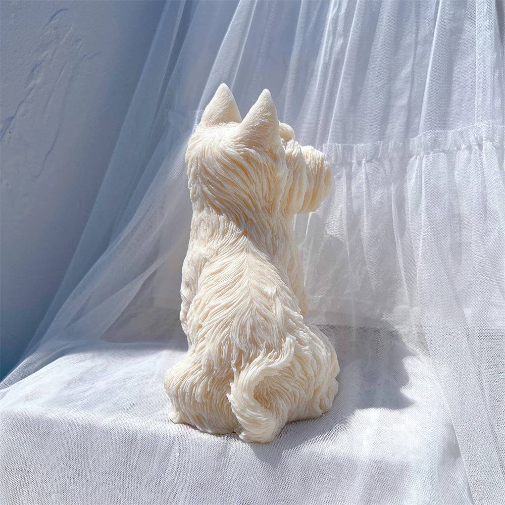 Yorkshire Terrier Dog Statue Candle Silicone Mould