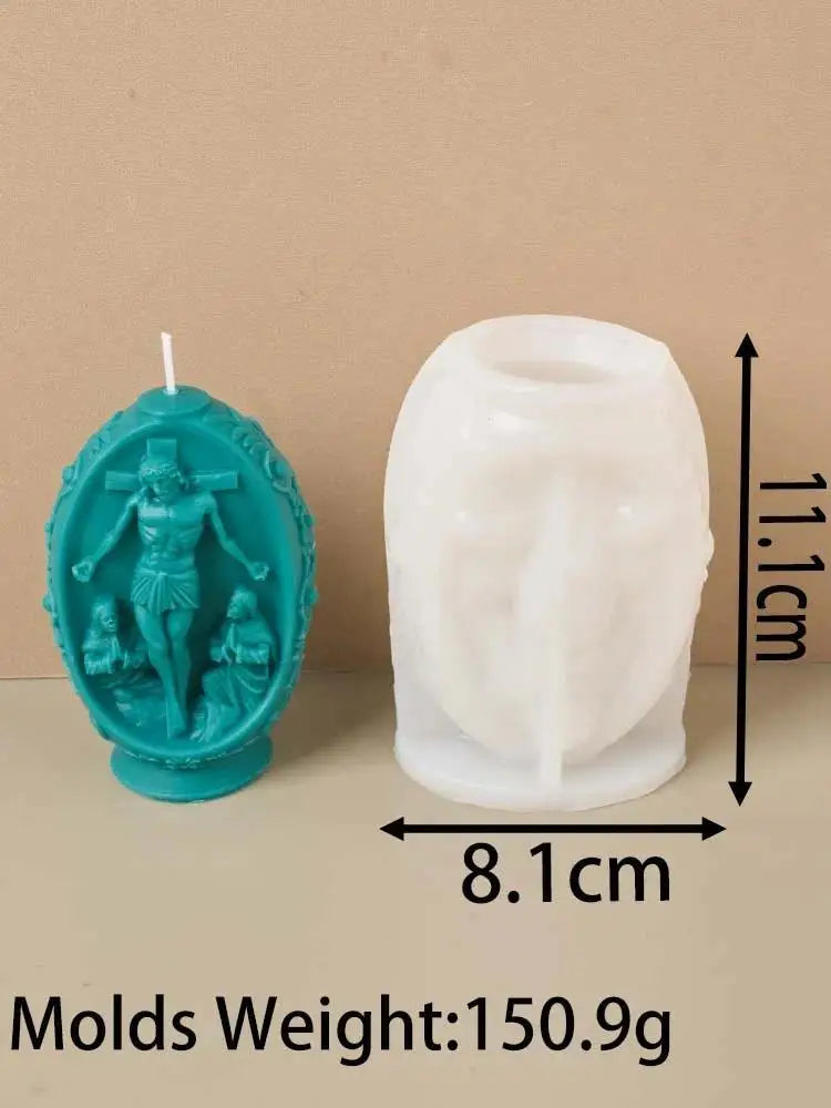 DIY 3D Jesus and Virgin Mary Easter Egg Silicone Candle Mould
