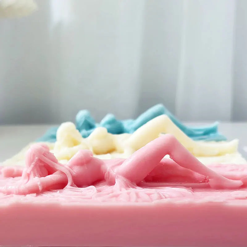 3D Sculpted Beauty Body Candle Silicone Mould
