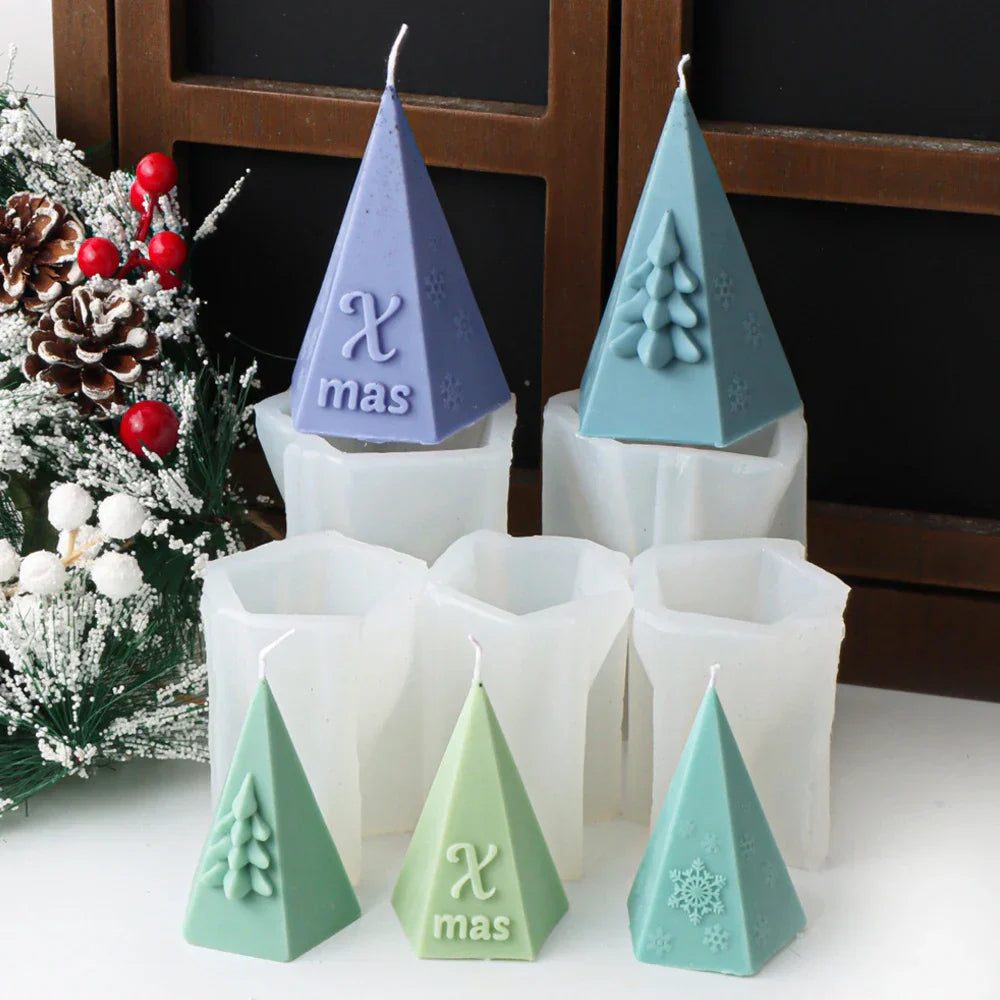 New Creative Christmas Tree Candle Silicone Mould