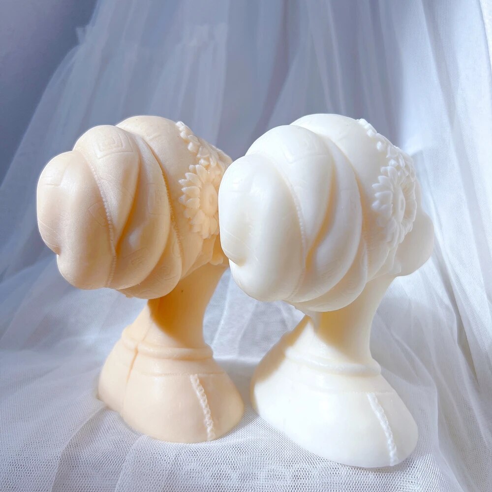 Afro Women Beautiful Goddess Candle Silicone Mould