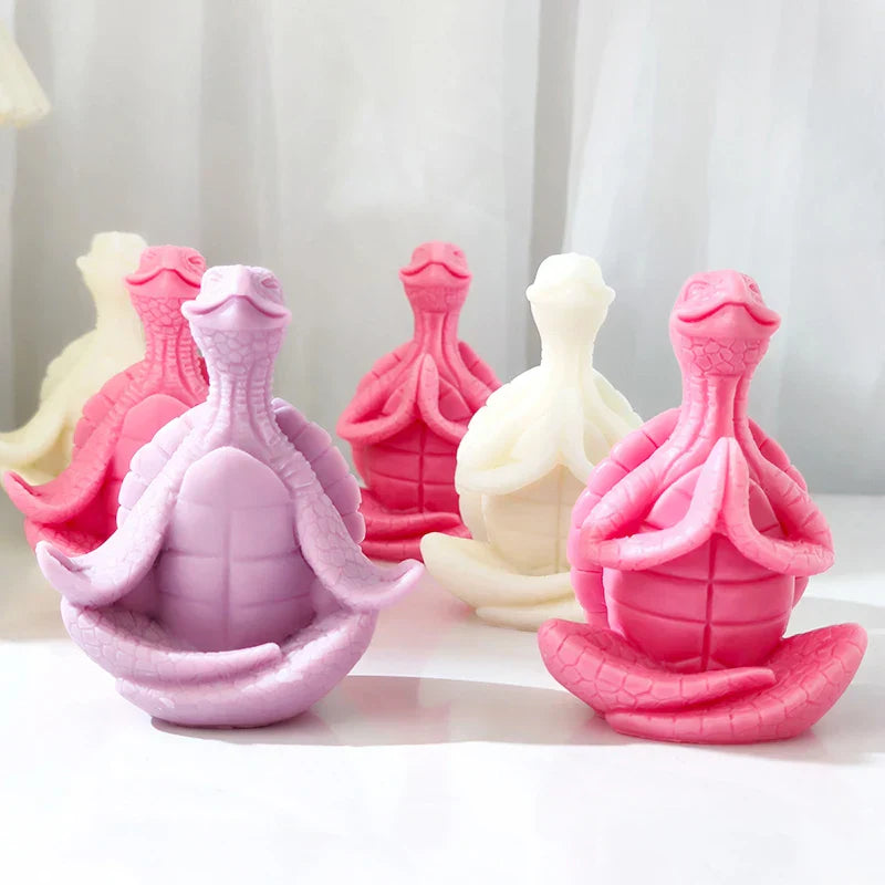 Yoga Turtle Silicone Candle Mould