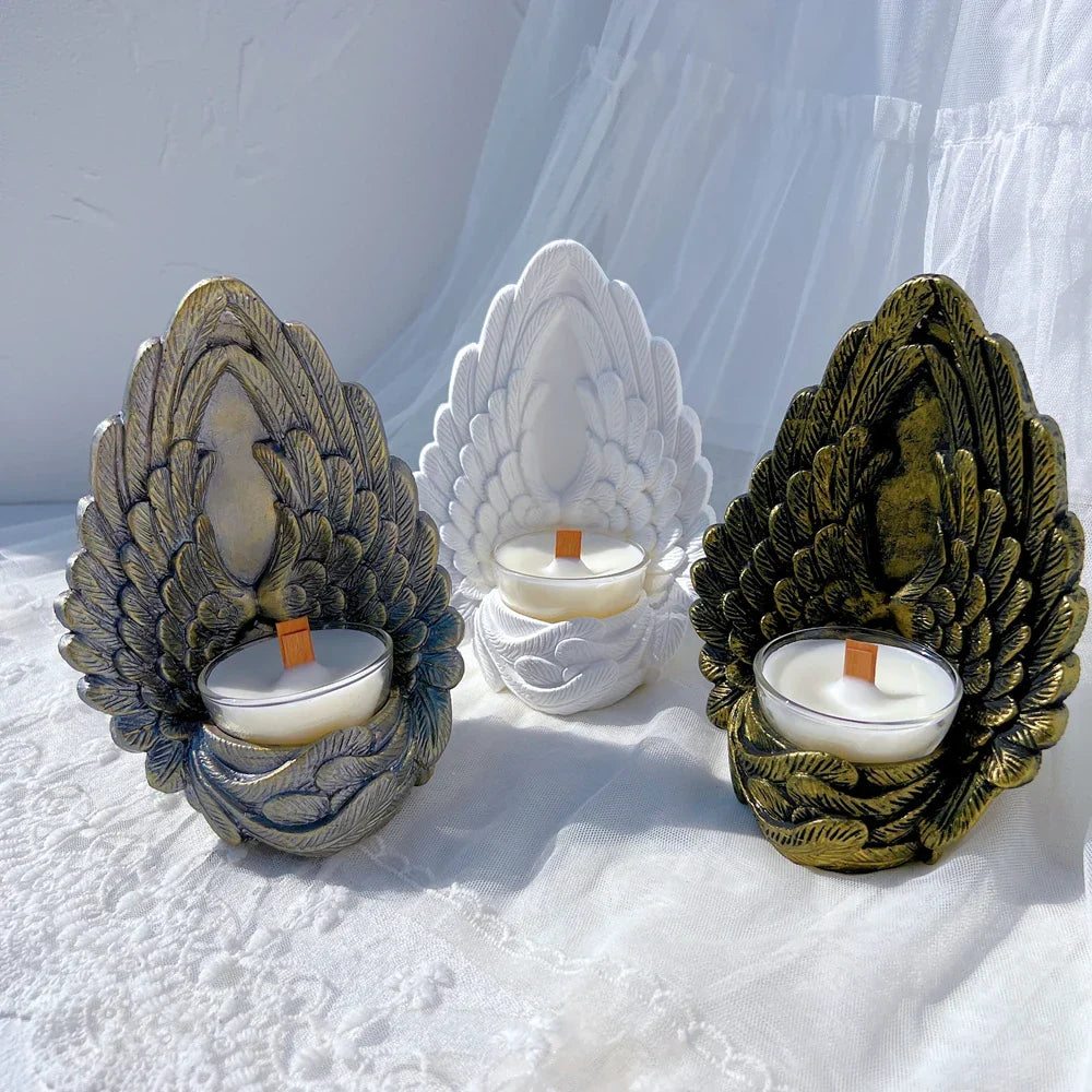 Angel Wings Tea Light Candle Holder Silicone Candle Mould