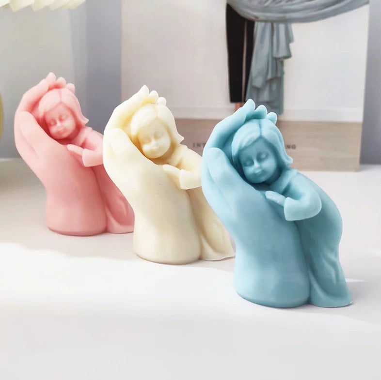 Baby in Mother's Hand Candle Mould