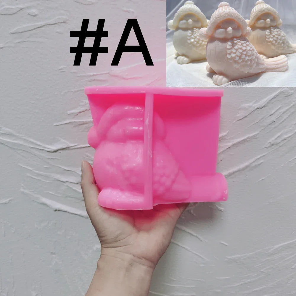 Holiday Snowbird Silicone Candle Mould