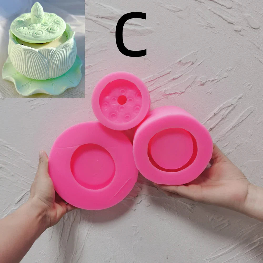 Lotus Tea Light Holder Silicone Mould