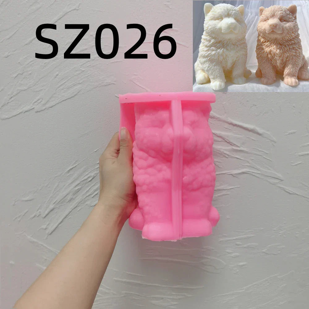 Malamute Puppy Dog Candle Mould