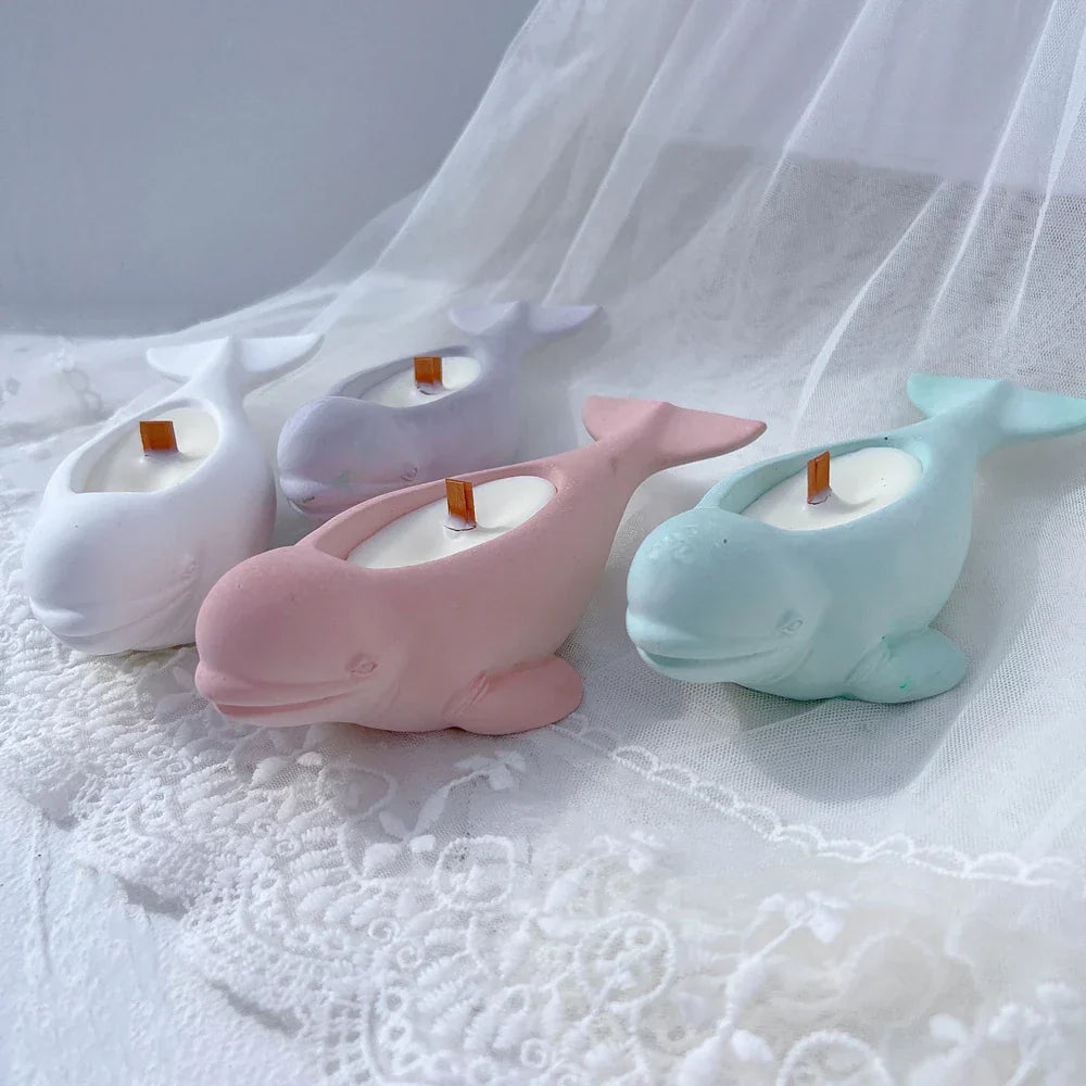 Beluga Whale Candle Vessel Silicone Mould