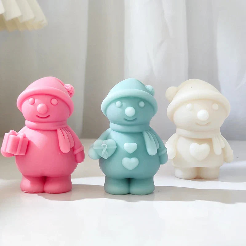 Scarf Snowman Candle Mould