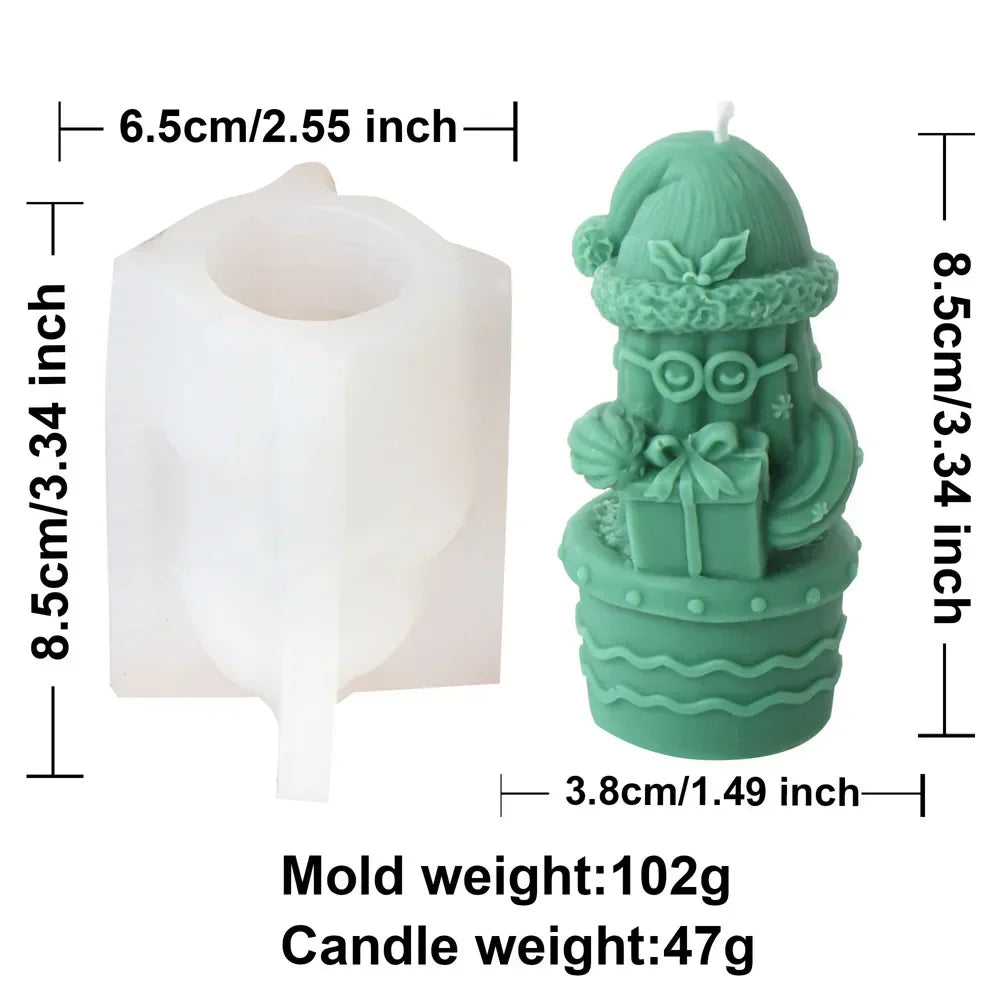 Christmas Cactus Silicone Candle Moulds