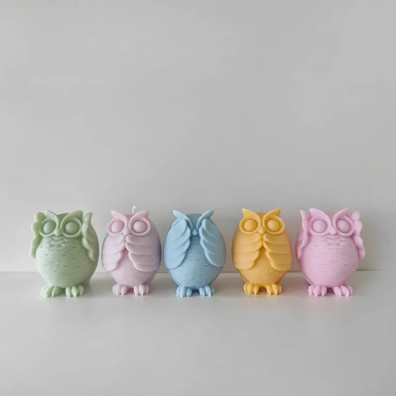 Cartoon Owl Silicone Candle Mould for DIY Aroma Candle