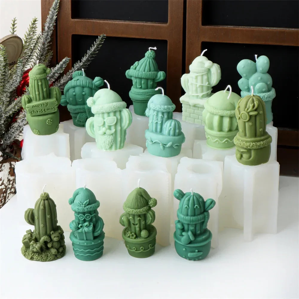 Christmas Cactus Silicone Candle Moulds