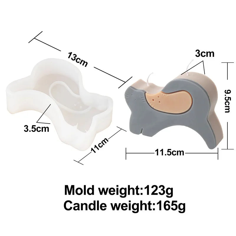 Mother's Day Cute Animals Series Candle Moulds