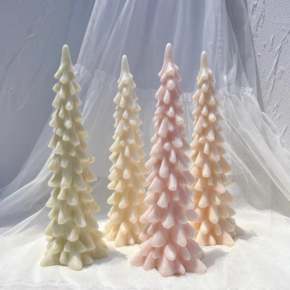 24.5CM Tall Christmas Tree Silicone Candle Mould