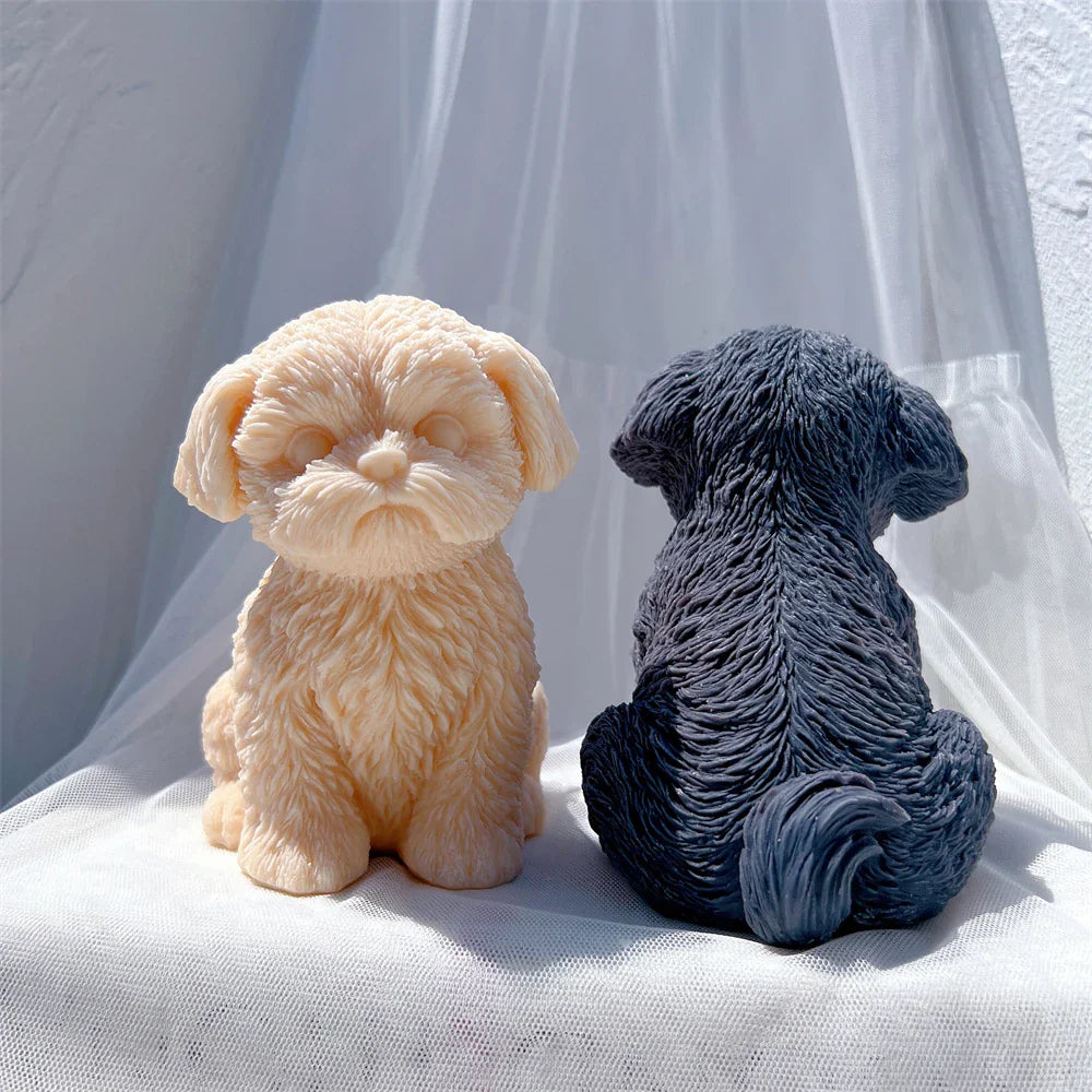 Sitting Shih Tzu Puppy Silicone Candle Mould