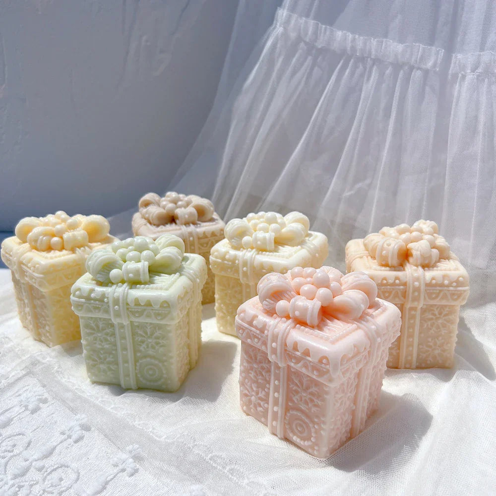Christmas Gingerbread Gift Box Silicone Candle Mould