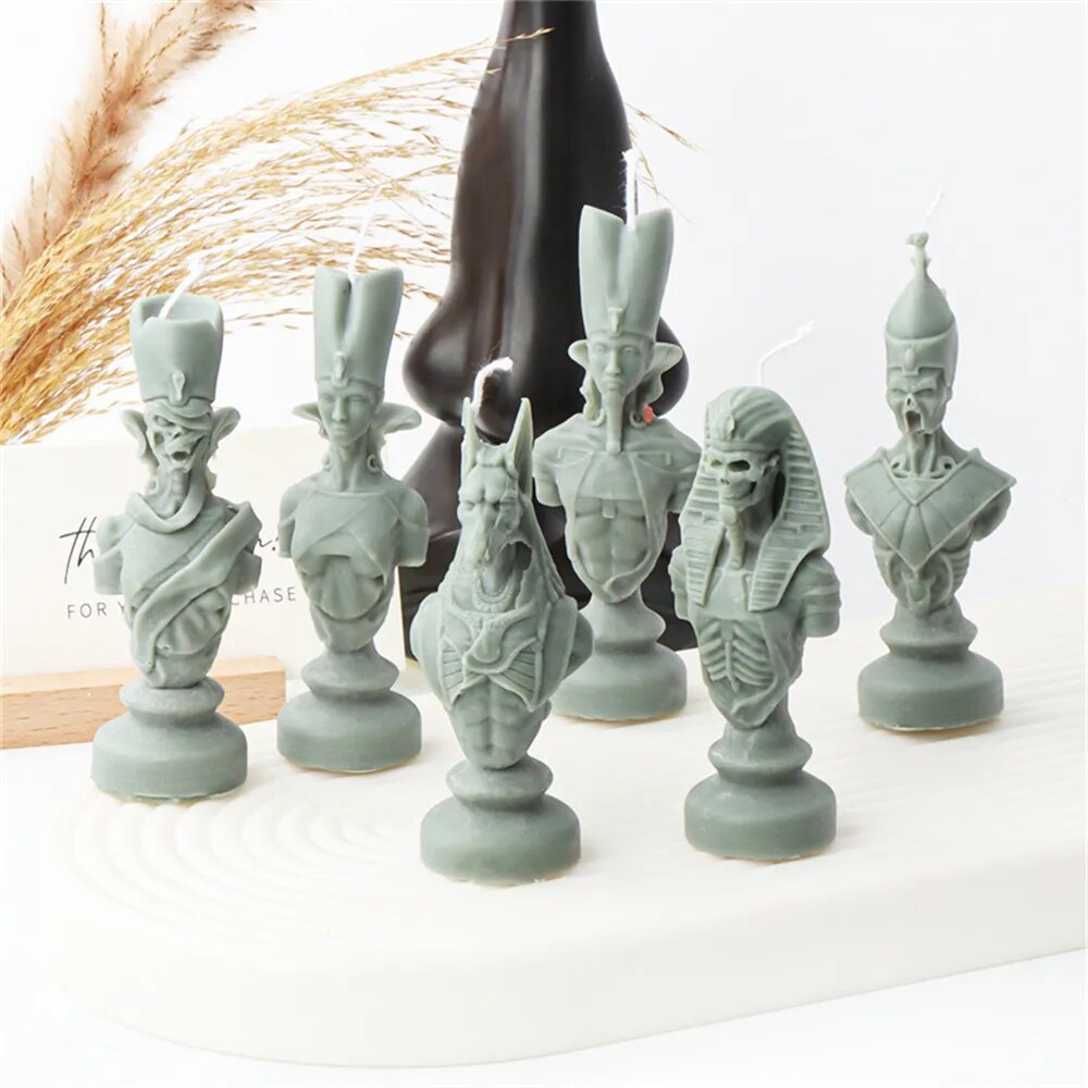 Ancient Greek Pharaoh Sacrificial Knight Candle Mould