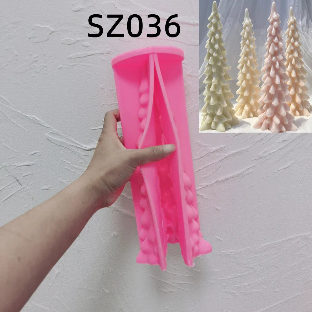24.5CM Tall Christmas Tree Silicone Candle Mould