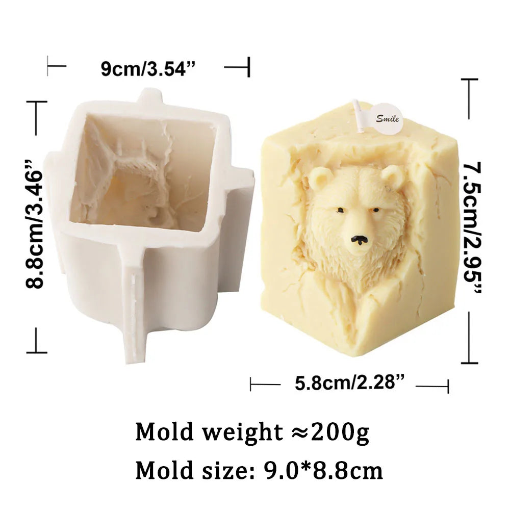 Animal Portrait Candle Silicone Mould