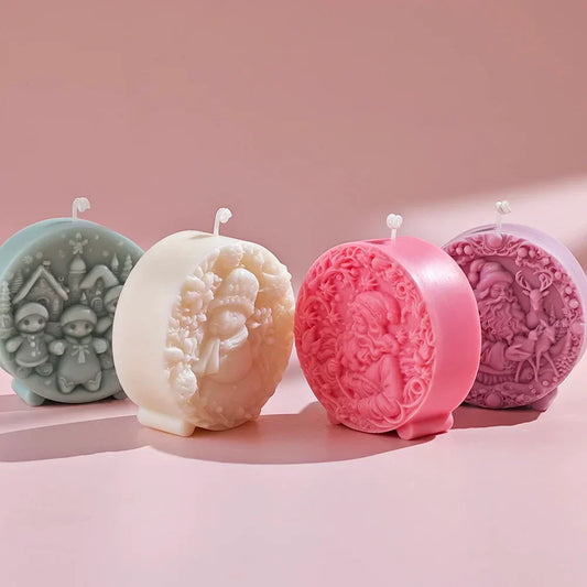 Winter Hat Snowman Candle Mould