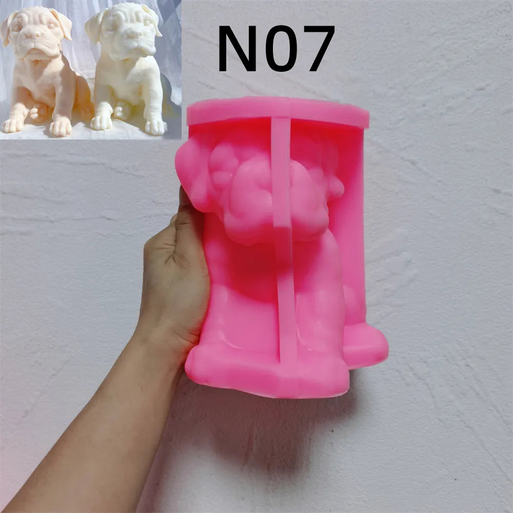 Puppy Candle Moulds Silicone