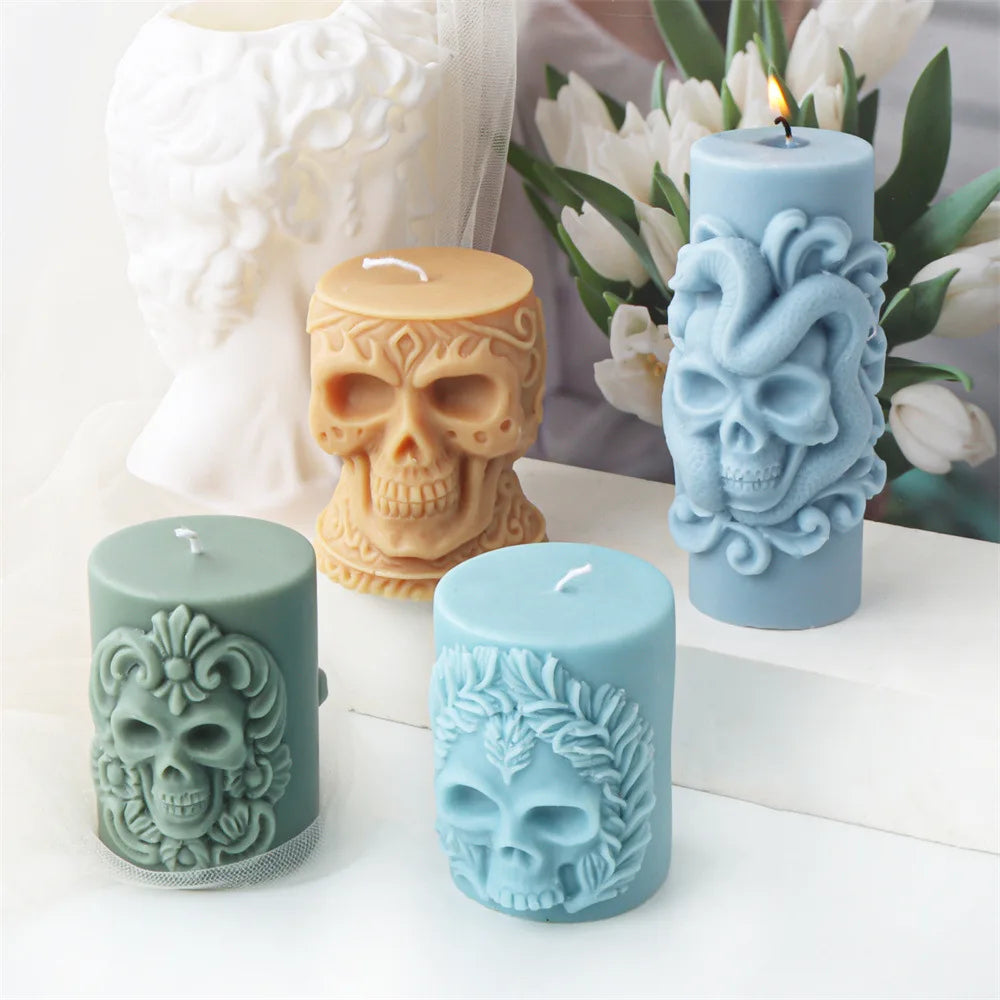 DIY Skull Candle Mould for Halloween Decor