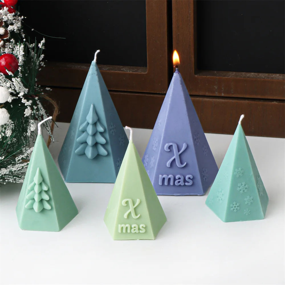 New Creative Christmas Tree Candle Silicone Mould