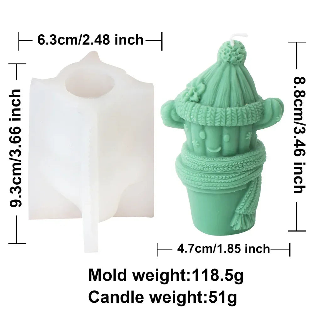 Christmas Cactus Silicone Candle Moulds