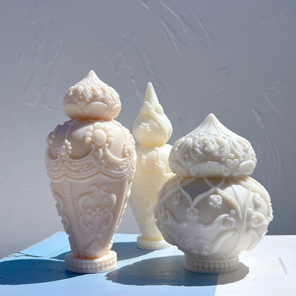 Decorative Bottles Vase Shaped Silicone Candle Mould