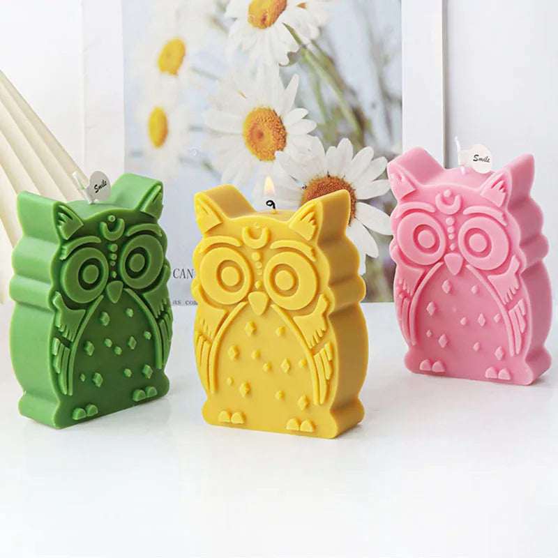 Cartoon Owl Silicone Candle Mould