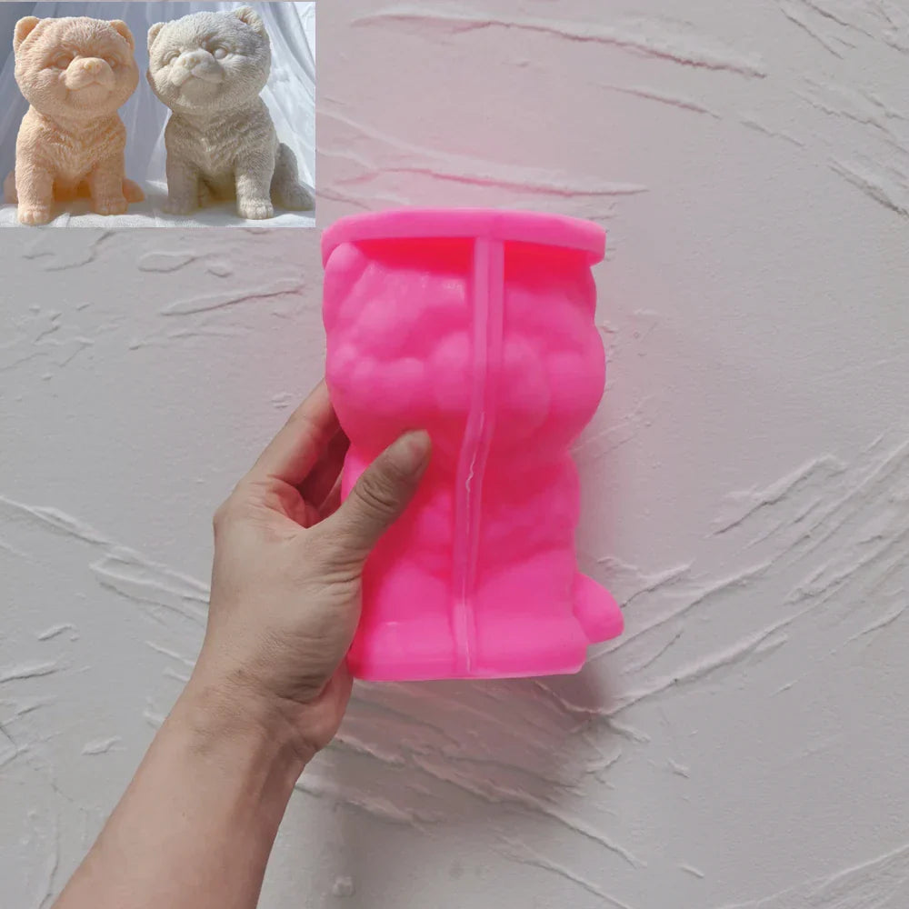 Pomeranian Dog Puppy Candle Mould