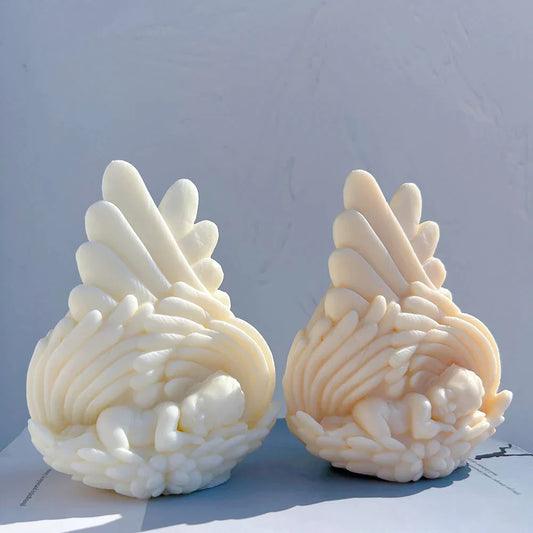 Sleeping baby Angel with Wings Candle Mould