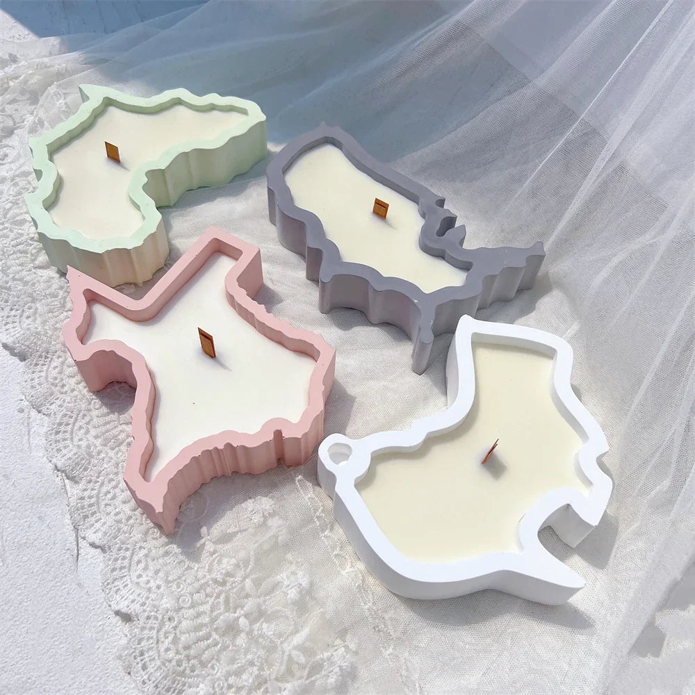 Map Candle Holder Silicone Mould