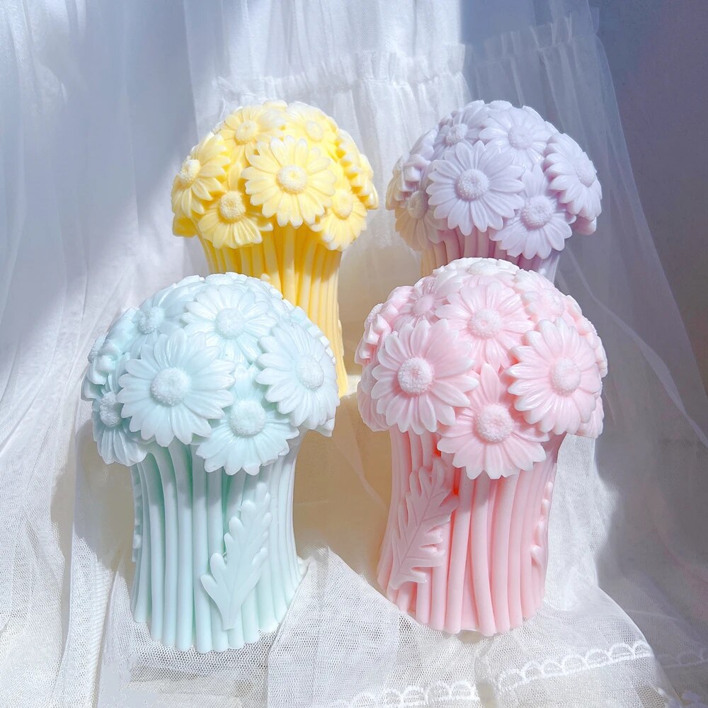 Daisy Flower Bouquet and Calla Lily Flower Bouquet Candle Mould