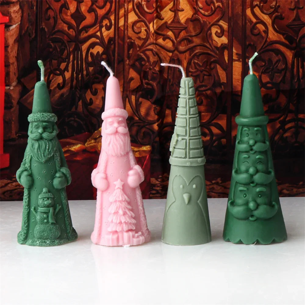 Long Hat Christmas Silicone Candle Moulds