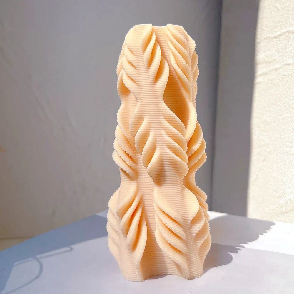 Irregular Twirl Pillar Candle Mould