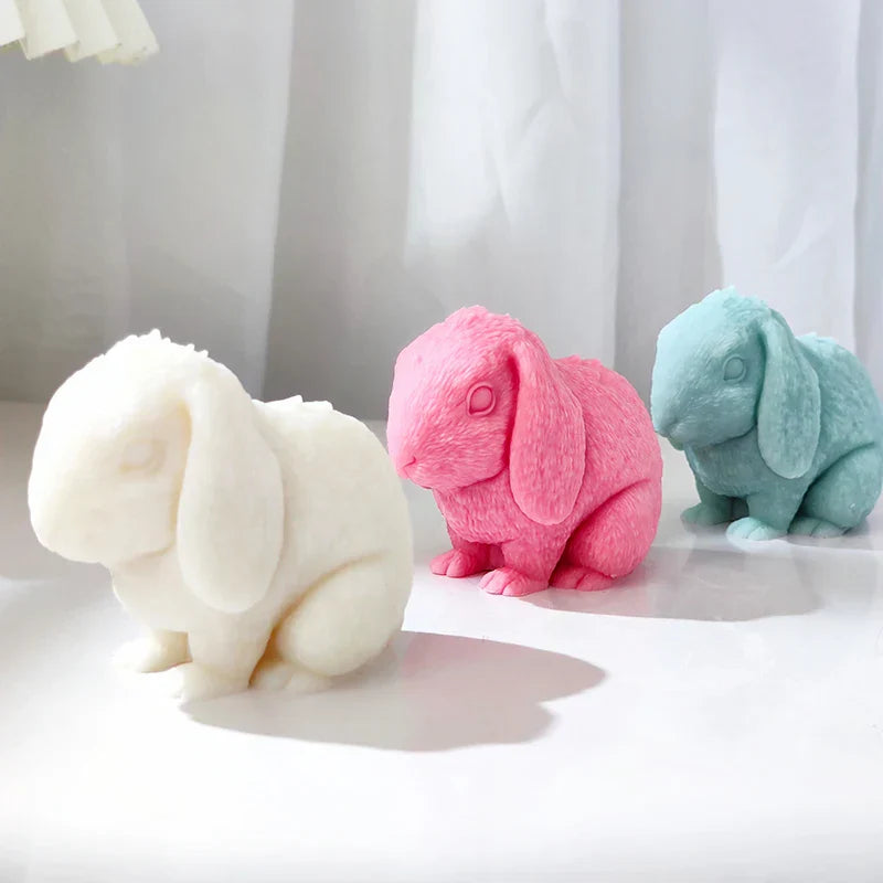 American Fuzzy Lop Rabbit Silicone Candle Mould