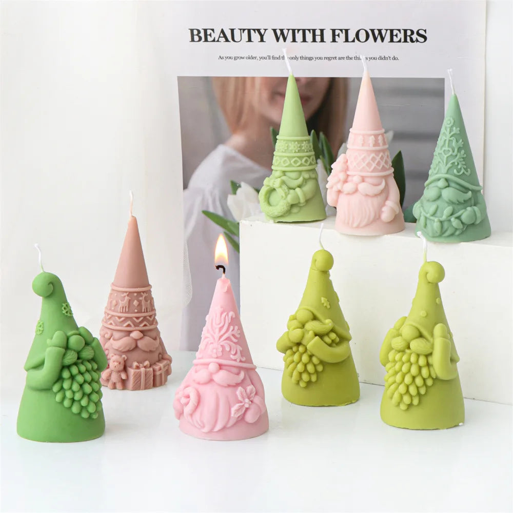 Christmas Santa Claus Candle Silicone Mould - 8 Styles