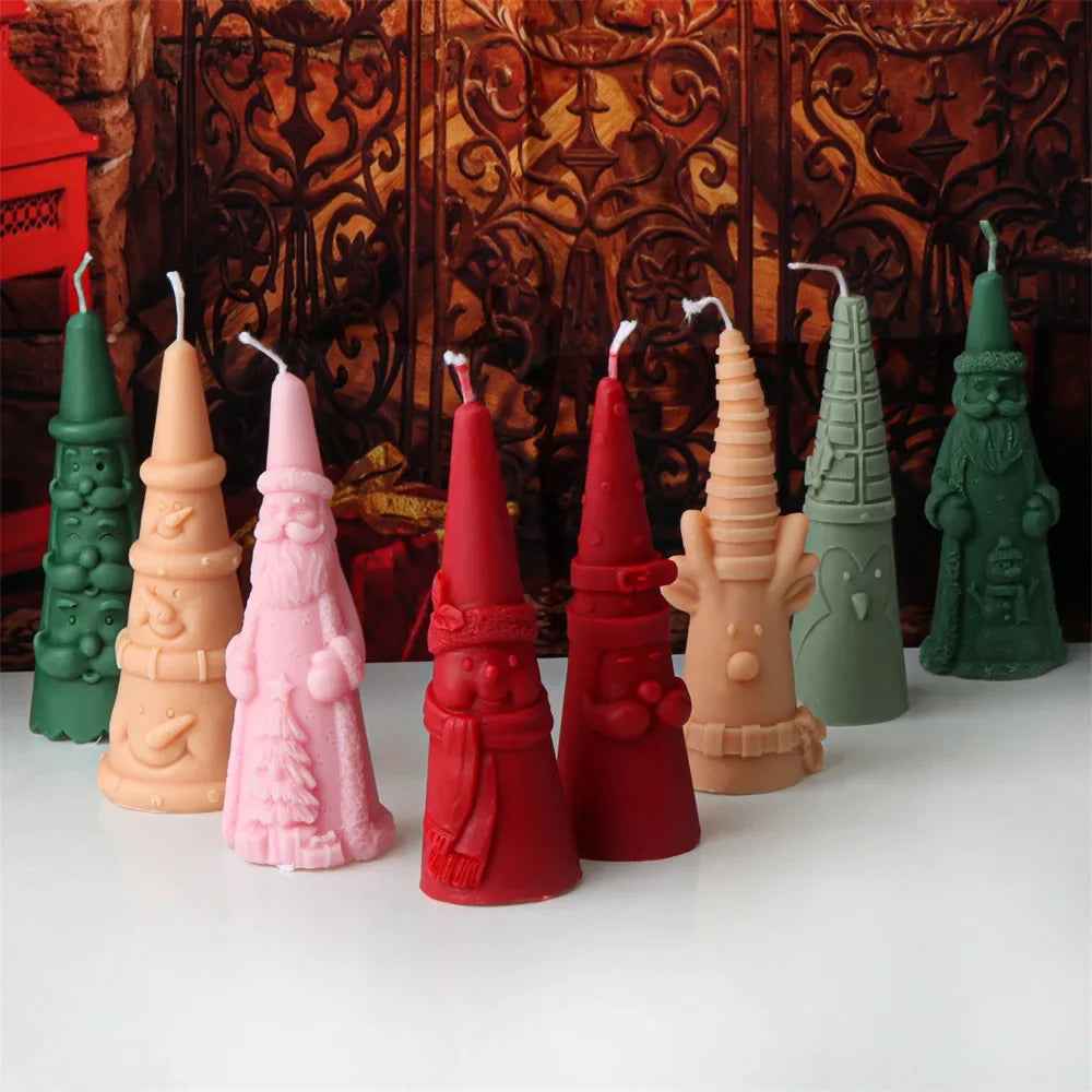 Long Hat Christmas Silicone Candle Moulds
