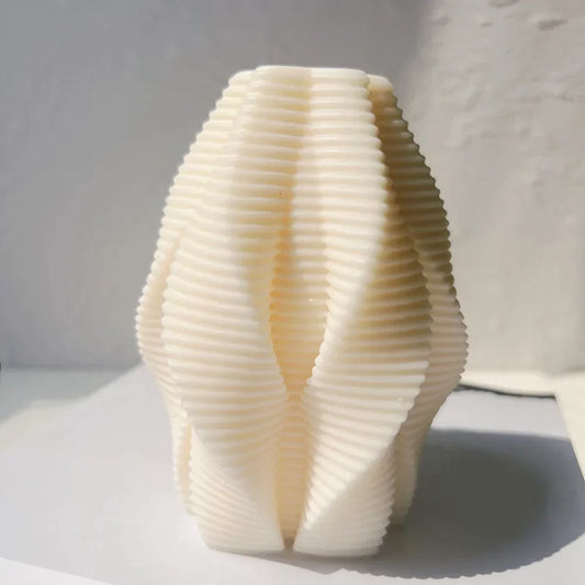 Ribbed Swirl Silicone Candle Mould