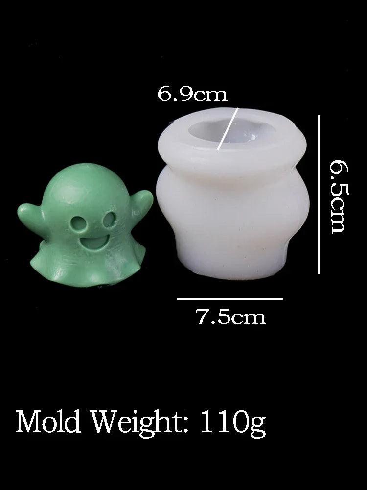 DIY Halloween Ghost Candle Mould - 3D Pumpkin & Ghost