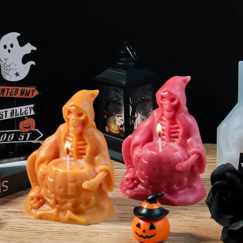 Halloween Death Skull Candle Silicone Mould