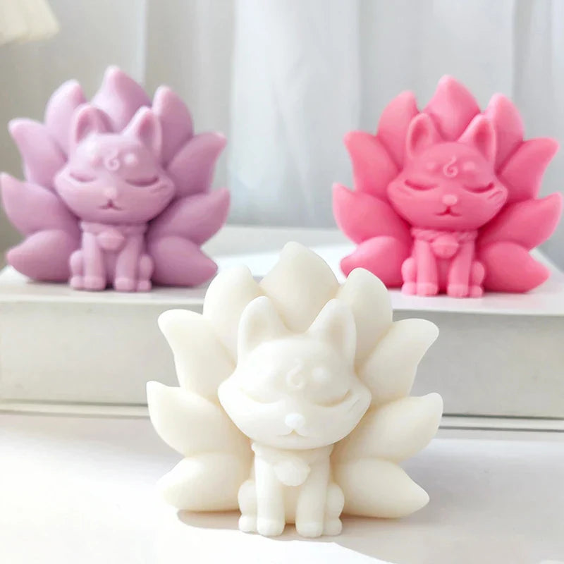 Nine Tailed Fox Silicone Candle Mould